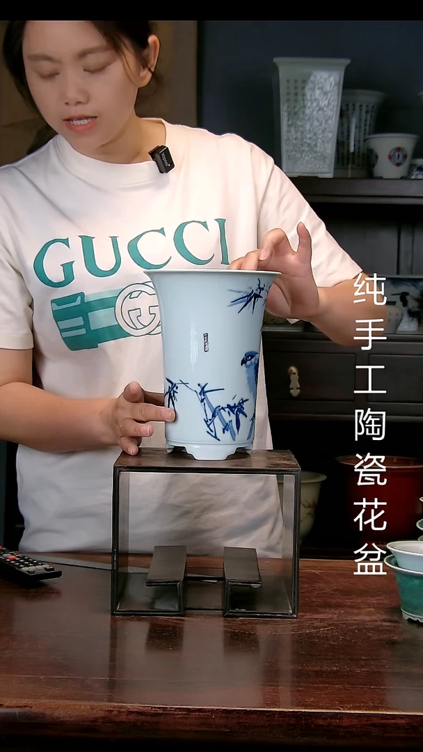 景德镇手工陶瓷花盆