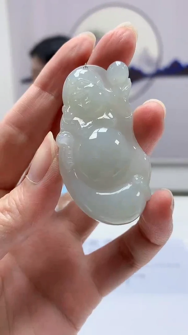 【闪购商品】定制翡翠未镶嵌0405zm-毛货挂件佛公54