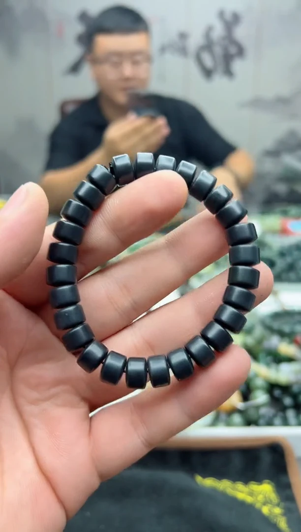 手串未镶嵌和田玉墨玉10