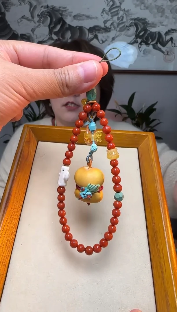 【闪购商品】南红玛瑙手机链未镶嵌时尚百搭A1277