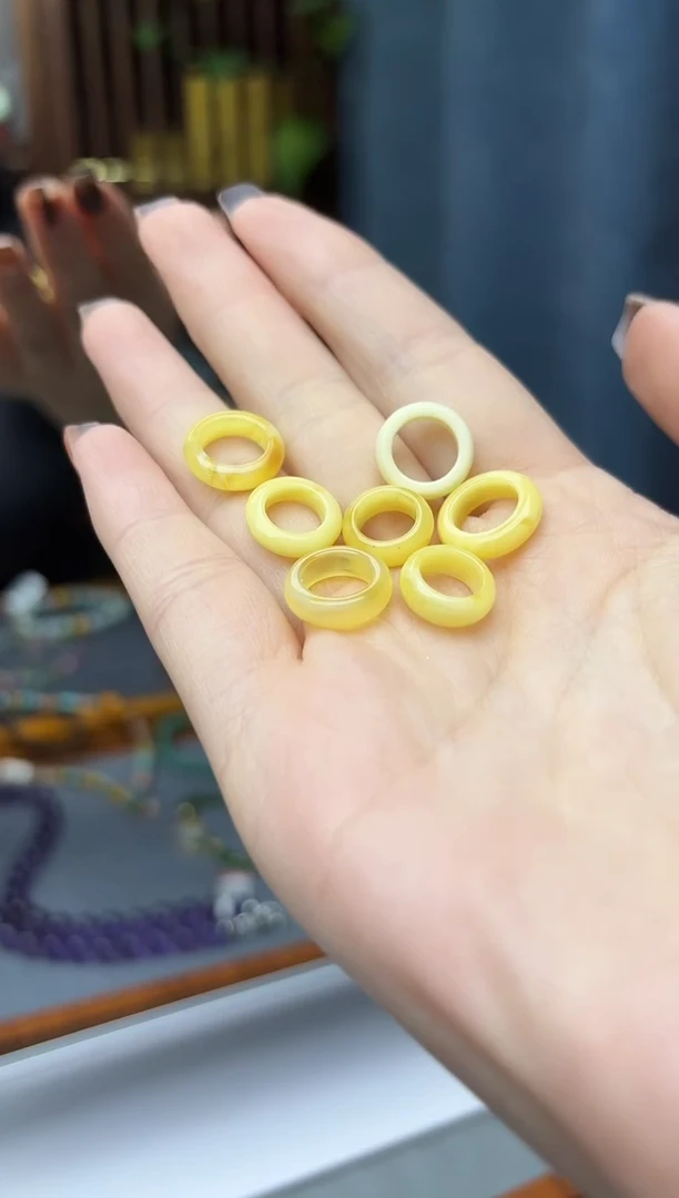 裸石蜜蜡未镶嵌蜜蜡跑环配饰GW多样性发其一