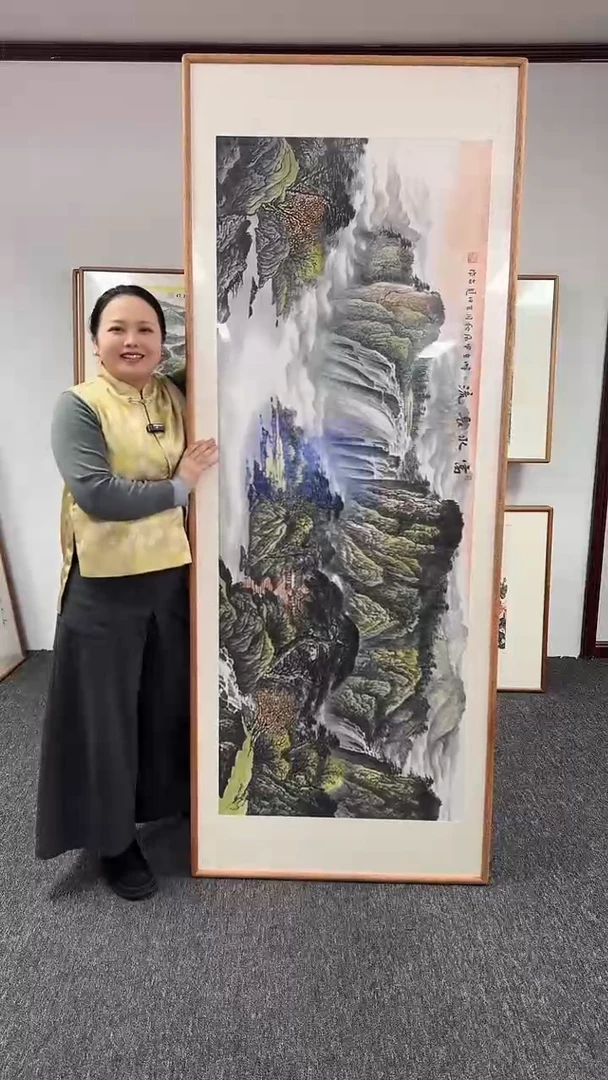 【闪购商品】国画富水长流210*80张见召