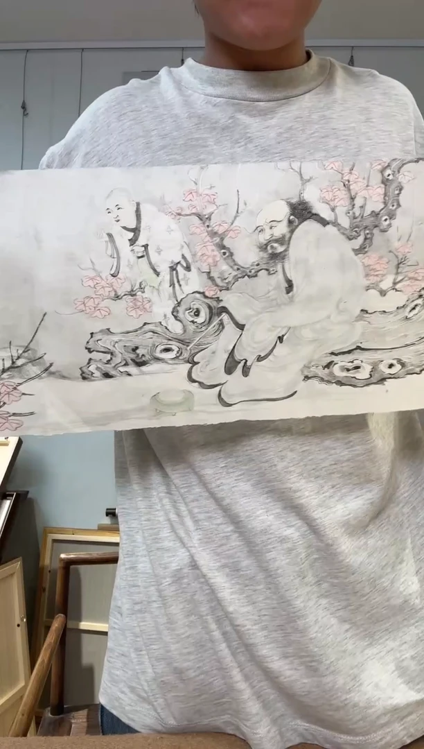 国画無*朱老师 伏虎罗汉