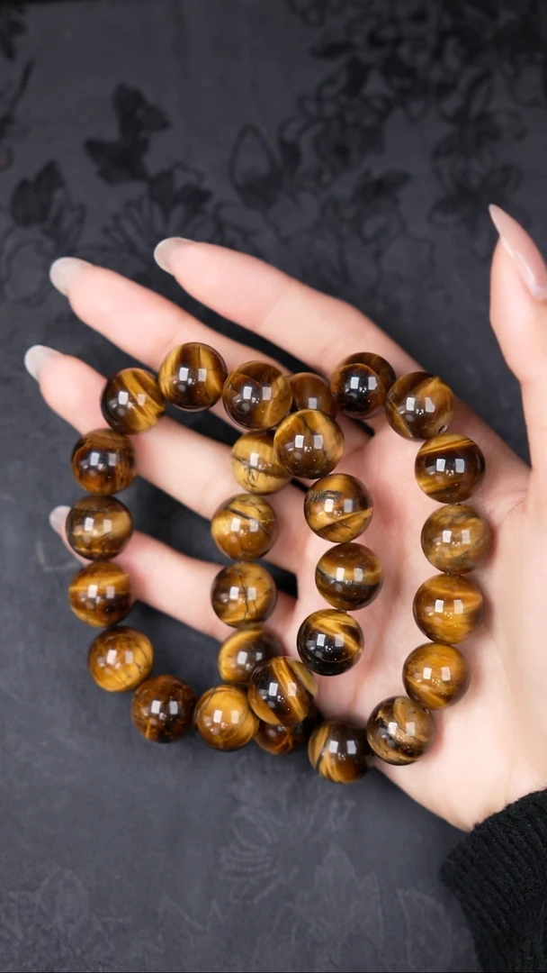 未镶嵌手链水晶虎晶石14mm 工厂抛货 不退不换 多样性发其1