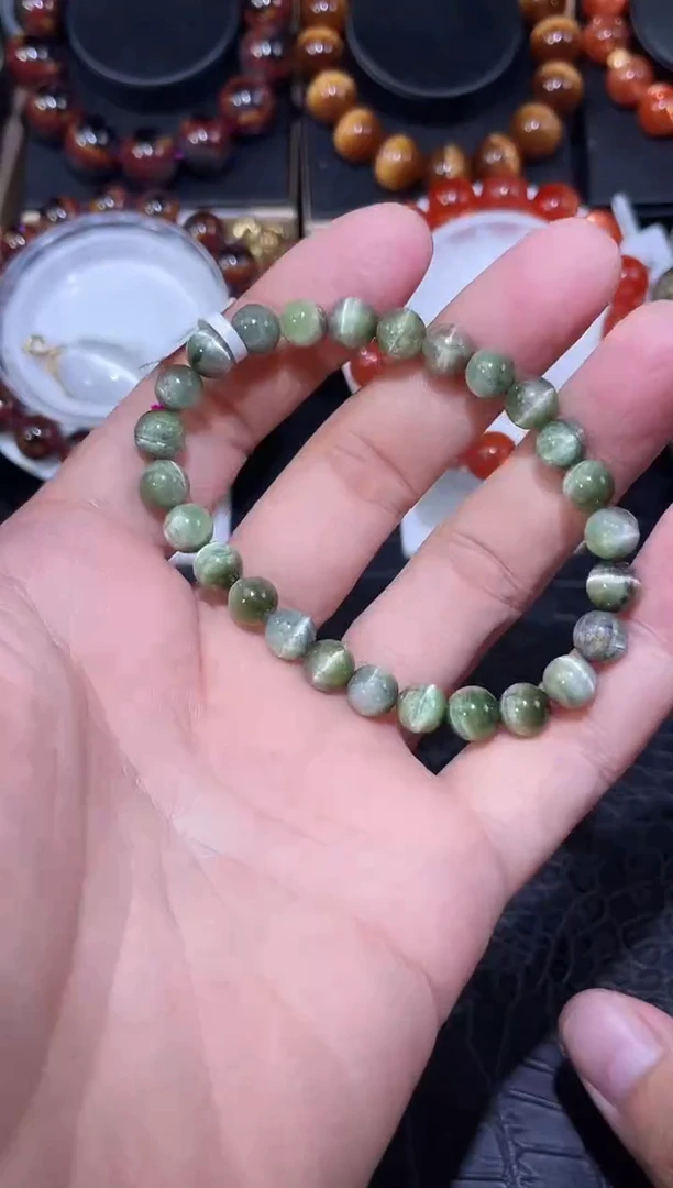 未镶嵌手链碧玺猫眼老矿猫眼碧玺单圈手链A7