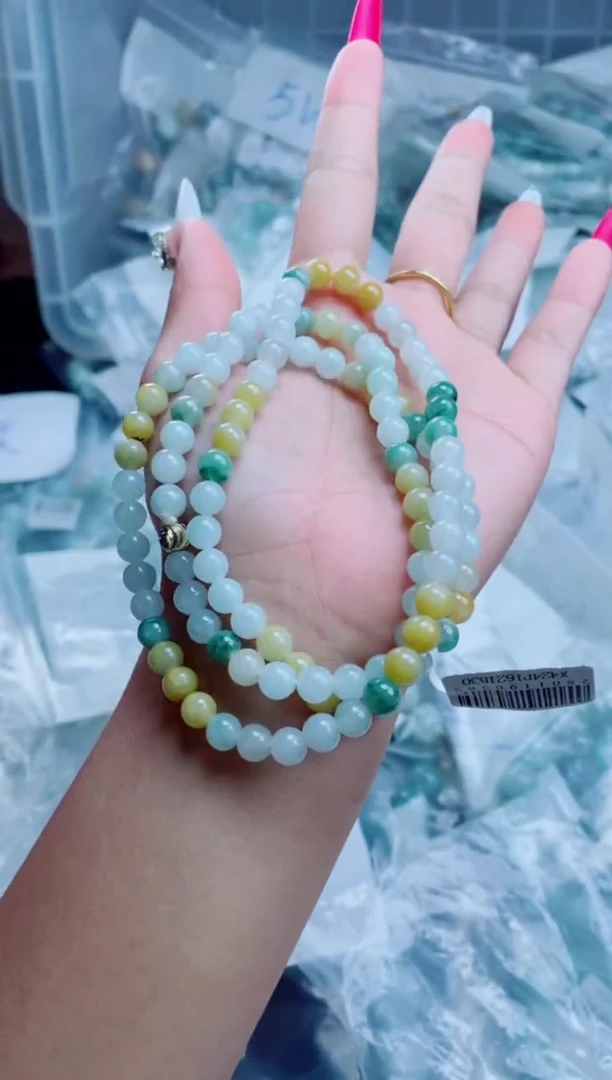 未镶嵌定制翡翠珠串