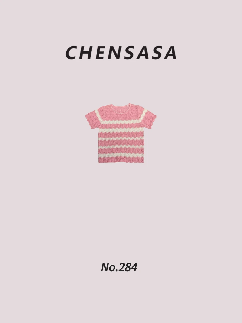 SASA【284】夏款新款针织时尚透气上衣