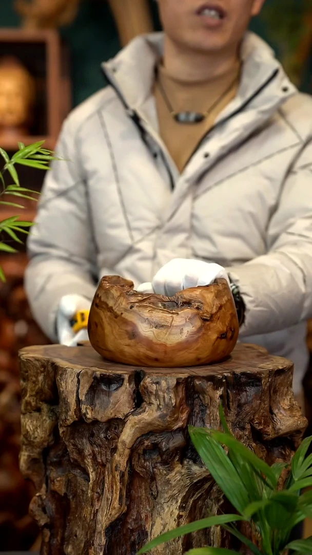 木雷击枣木聚宝盆