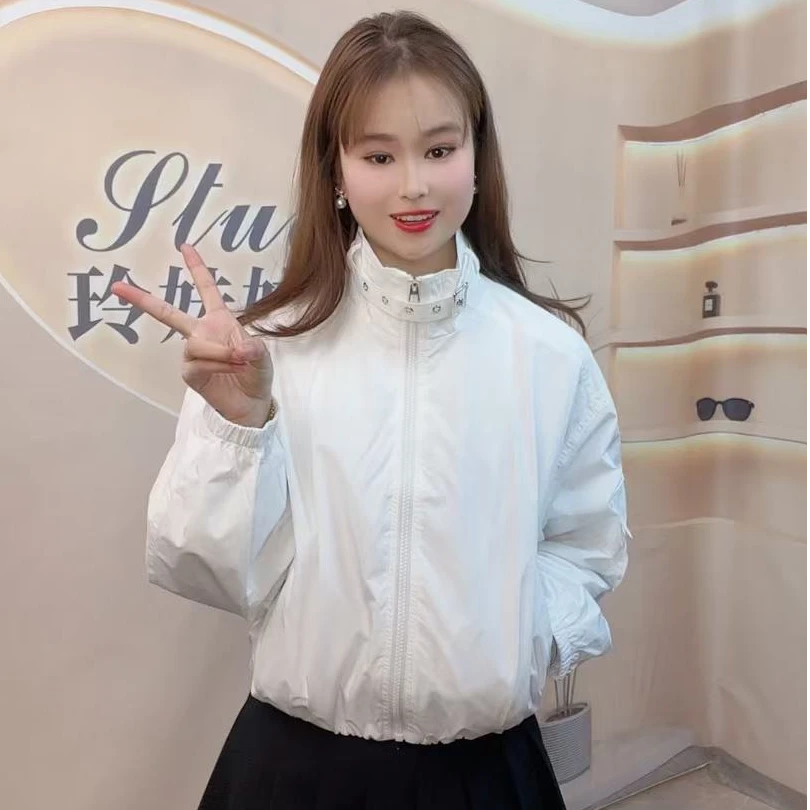 玲妹妹 2025春季新款美式简约休闲运动工装通勤百搭短款外套