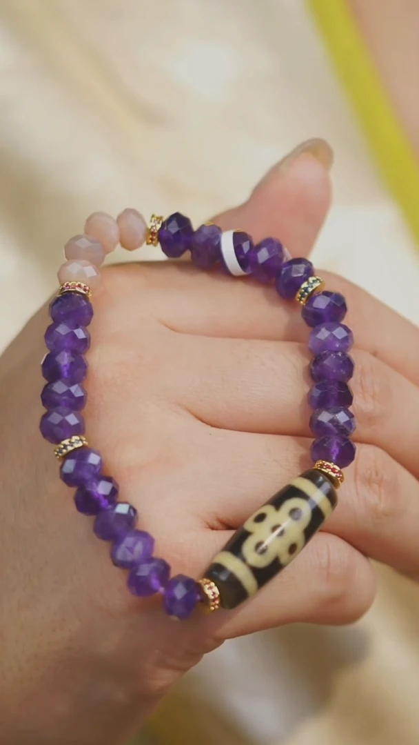 玛瑙/玉髓手串未镶嵌多样性发其一 五闪