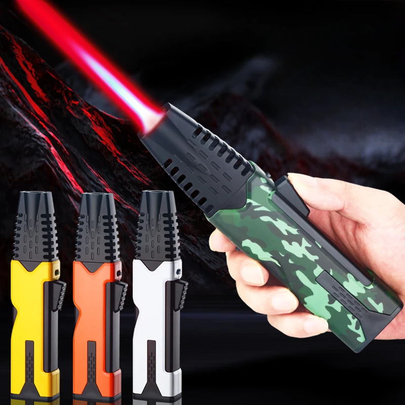 大火力直冲喷枪防风充气雪茄打火机户外烧烤露营点火枪耐高温焊枪