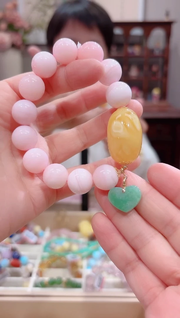 【闪购商品】蛋白石手串18K金镶嵌设计款珠串14