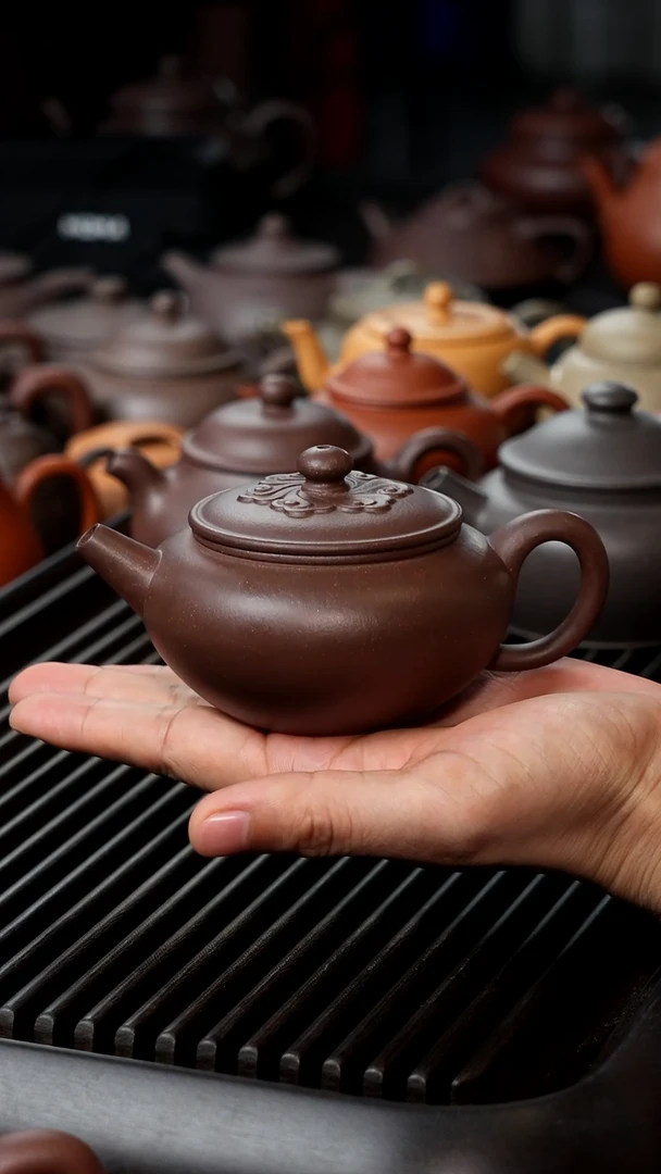 茶壶紫砂天青半手祥云150电窑