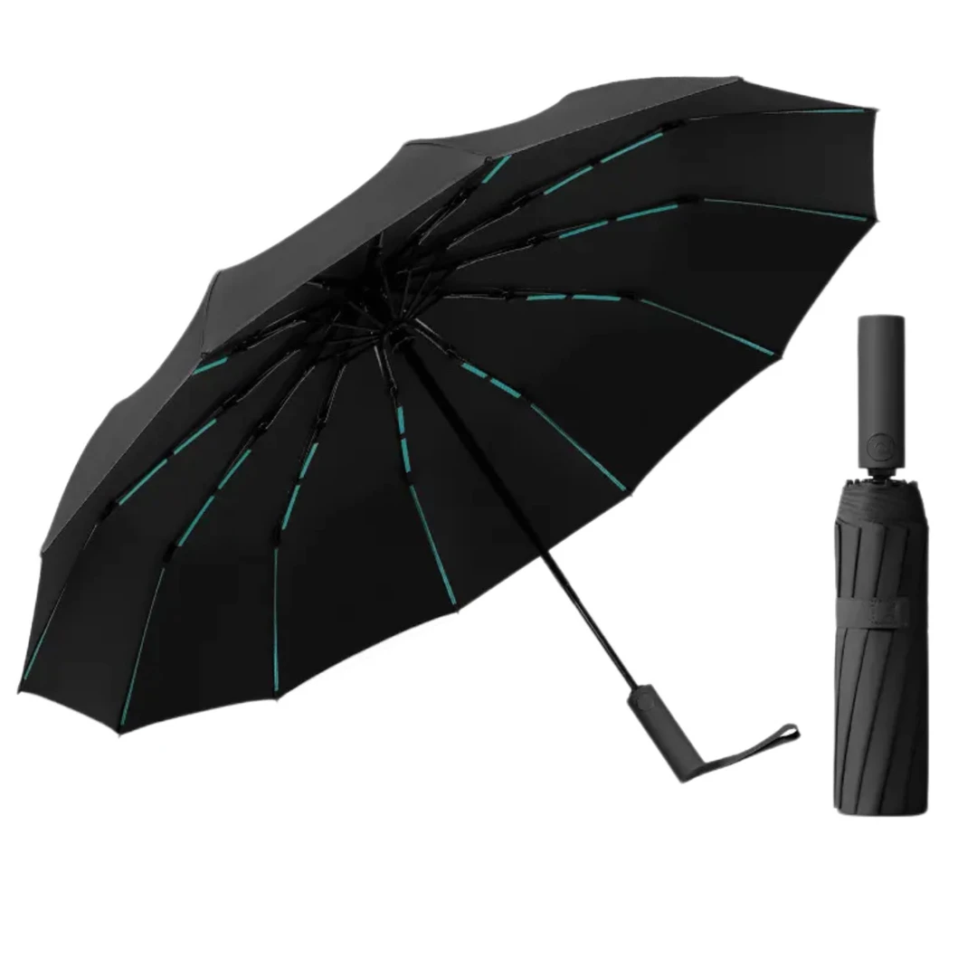 盈米晴雨两用伞加大防暴雨加固学生专用全自动加厚钢骨大号雨伞