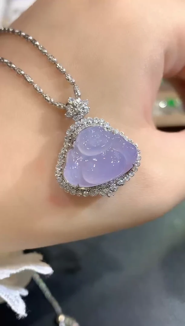 吊坠(不含链)18K金镶嵌翡翠124-吊坠