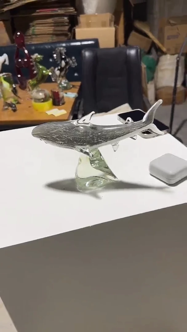 手工艺品琉璃手工琉璃鲨鱼摆件