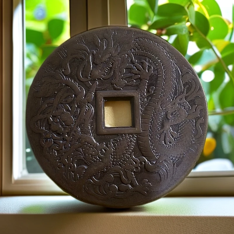 现代花钱 包浆款 哪吒闹龙 直径43.2mm厚3mm