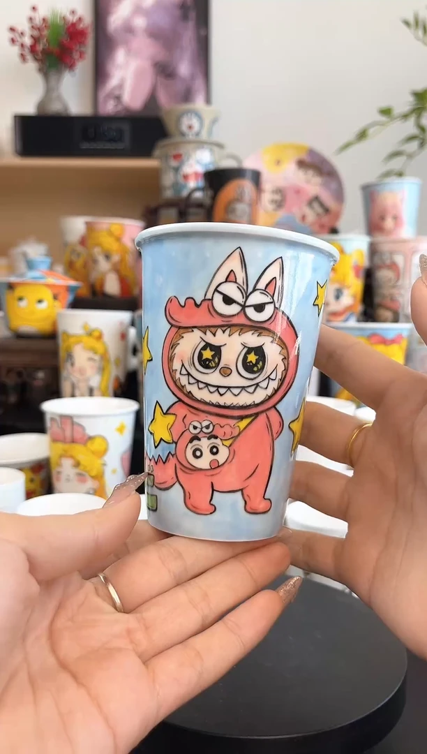 【闪购商品】摆件手工手绘陶瓷小杯杯