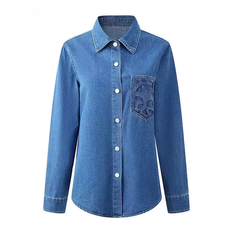 2024秋牛仔衬衣H433