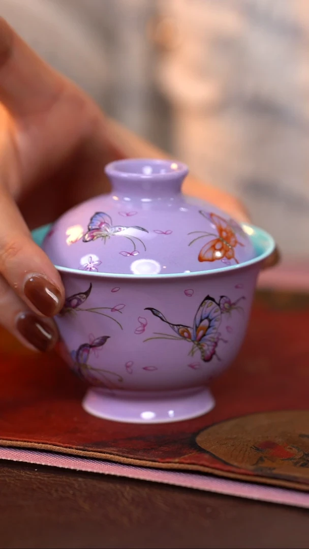 茶杯紫砂【宜景窑系列】盖碗