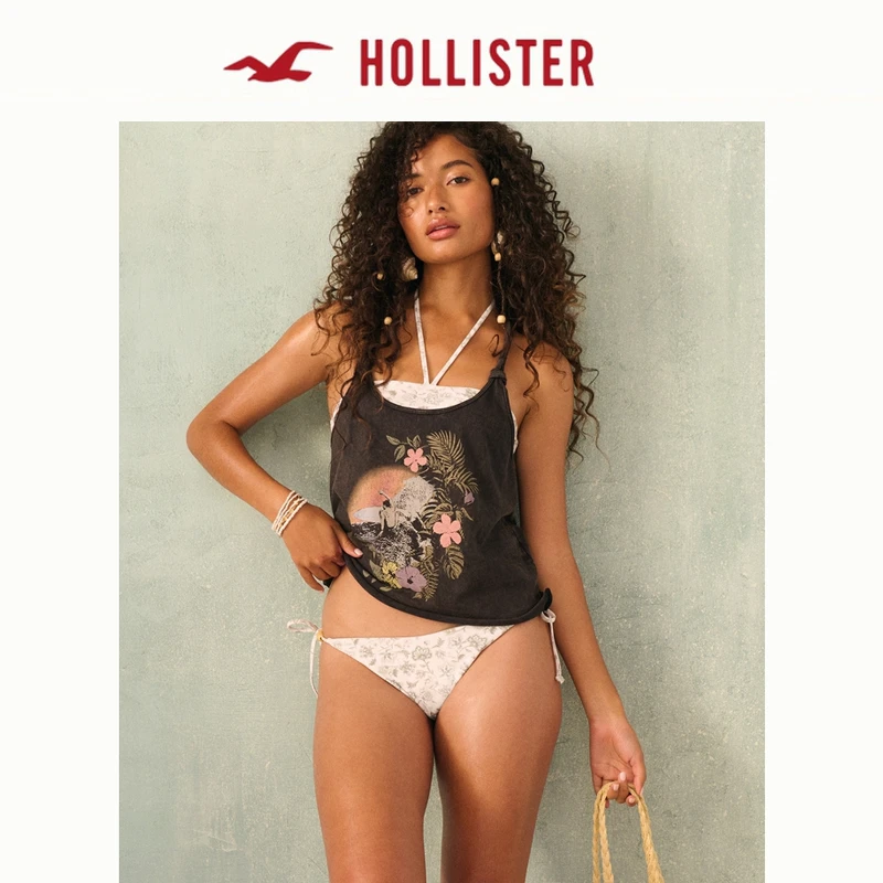 Hollister25夏季辣妹印花美背棉质吊带背心女装KI357-5028