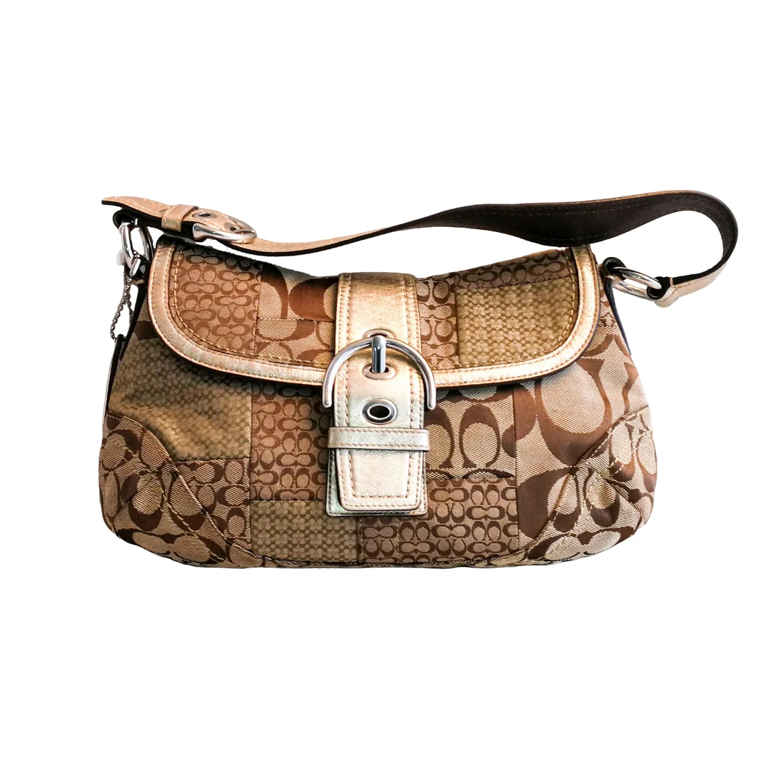 95新 COACH/蔻驰 coach 卡其色单肩包 031220