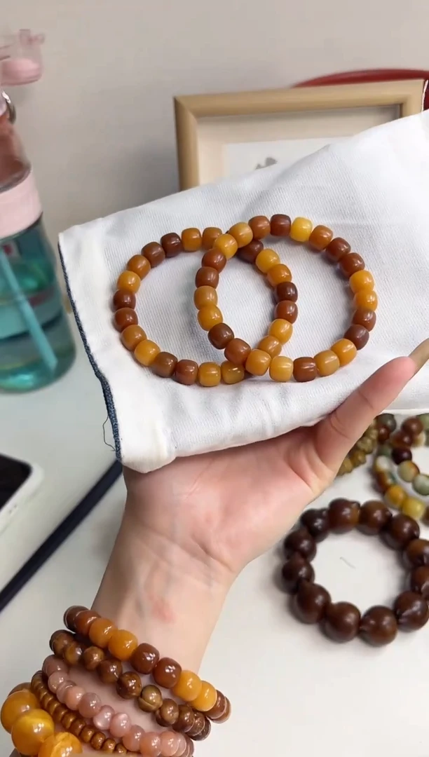 手串菩提根/象牙果沐i14鬼工老料稀有色干磨桶珠9*10mm手串