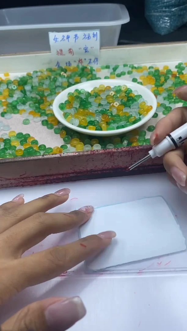 【闪购商品】玛瑙/玉髓颈饰未镶嵌w2401冰三彩算盘8*4mm*30颗