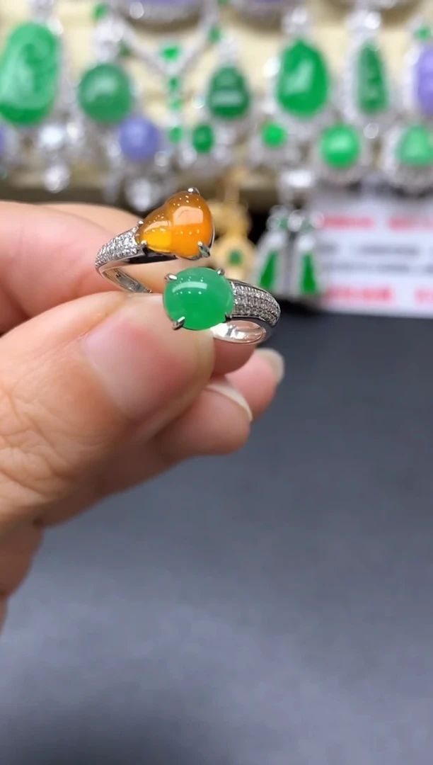 18K金镶嵌戒指翡翠294-中国好珍宝