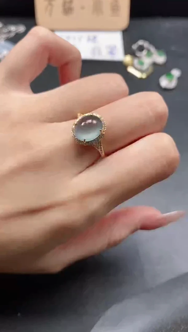 银S925镶嵌戒指翡翠51151