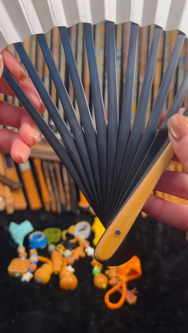 【闪购商品】扇子徐叔玉竹绿木心小茄折扇