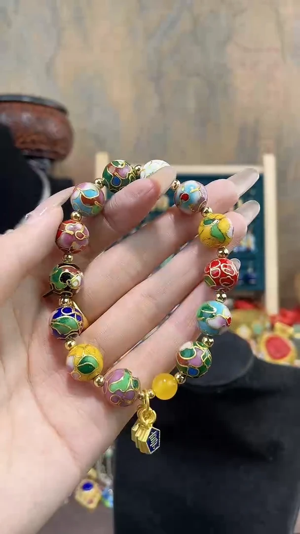 非遗景泰蓝手串1.2多宝色