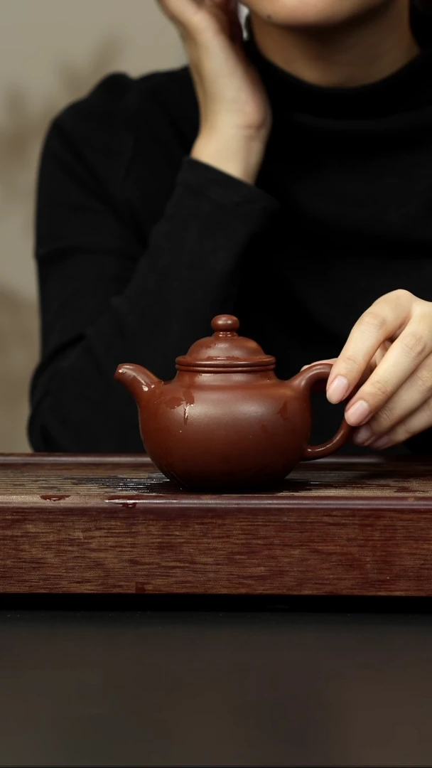 紫砂茶壶底槽清 莲子 孤品