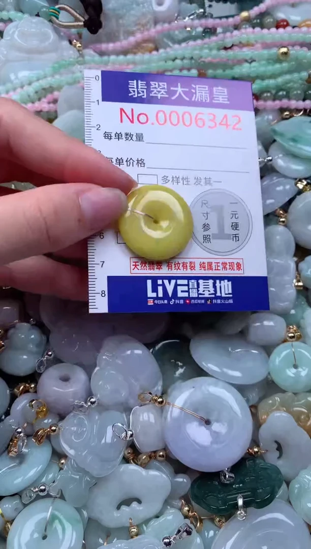 翡翠未镶嵌吊坠(不含链)6342