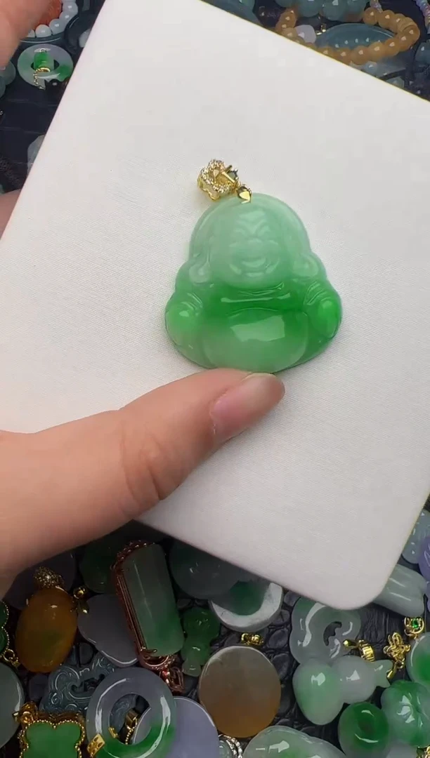 翡翠未镶嵌颈饰天然缅甸翡翠吊坠