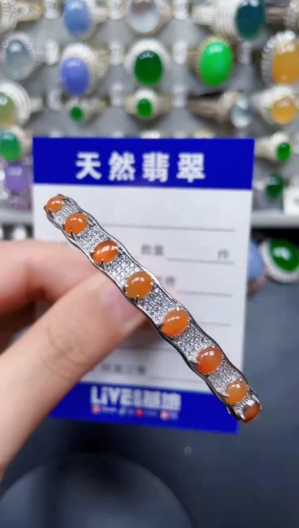 颈饰银S925镶嵌翡翠371