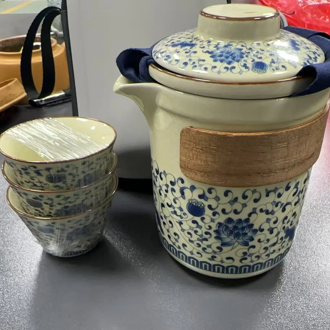 YS458-缠枝莲旅行茶具