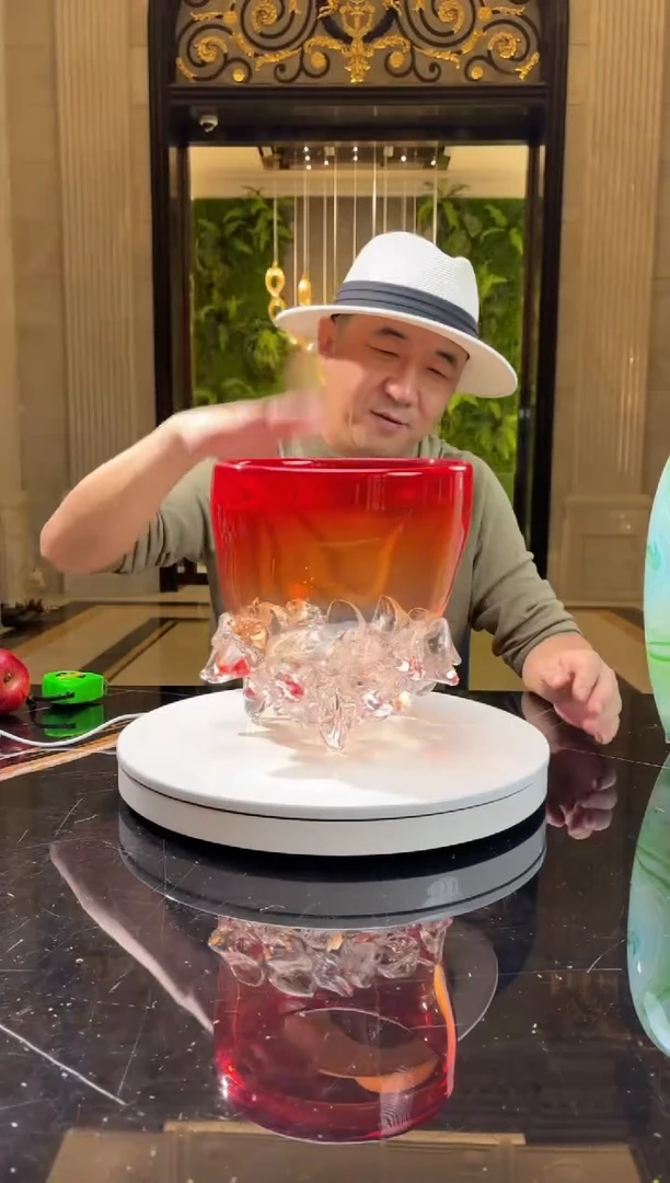 【闪购商品】茶宠AJ02045红色冰酒桶果碗