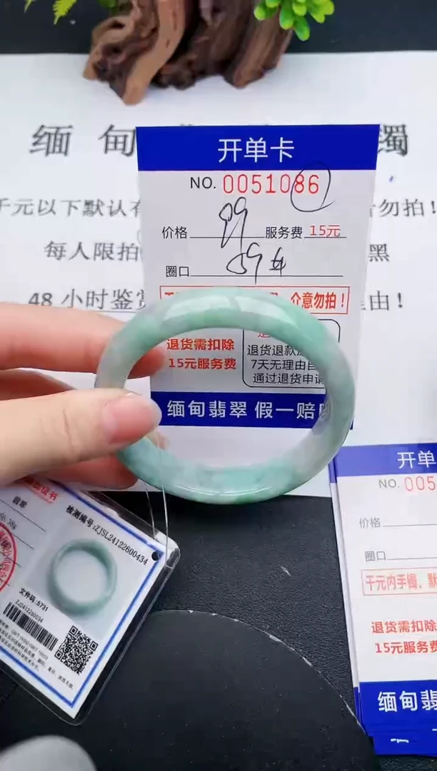 【闪购商品】翡翠手镯未镶嵌86天然翡翠A货
