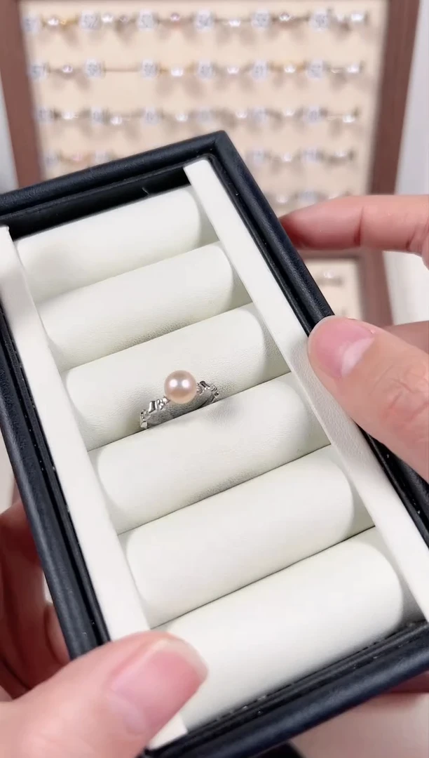 【闪购商品】淡水珍珠戒指银S925镶嵌58号