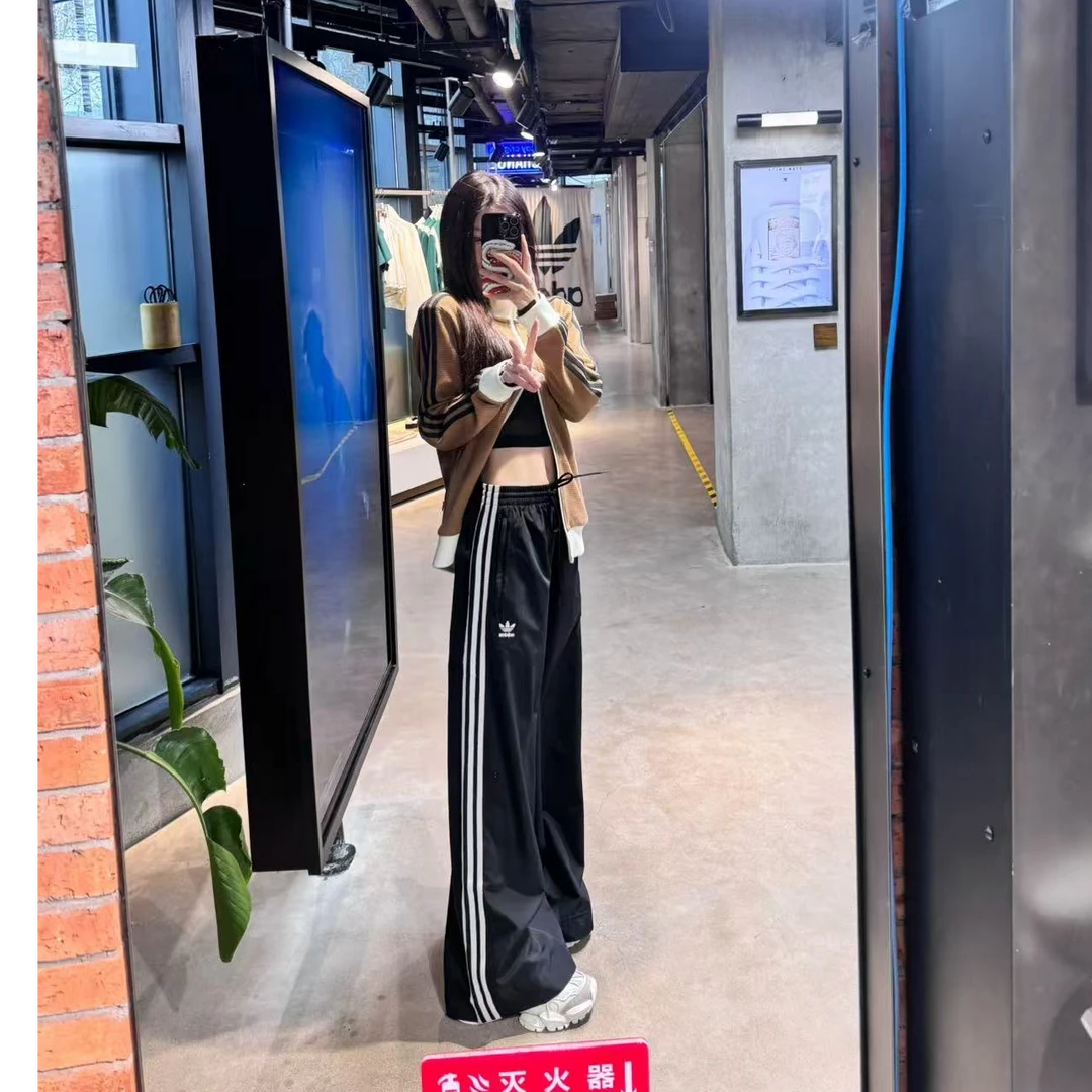 adidas阿迪达斯三叶草欧若风女子运动休闲长裤 JD3390