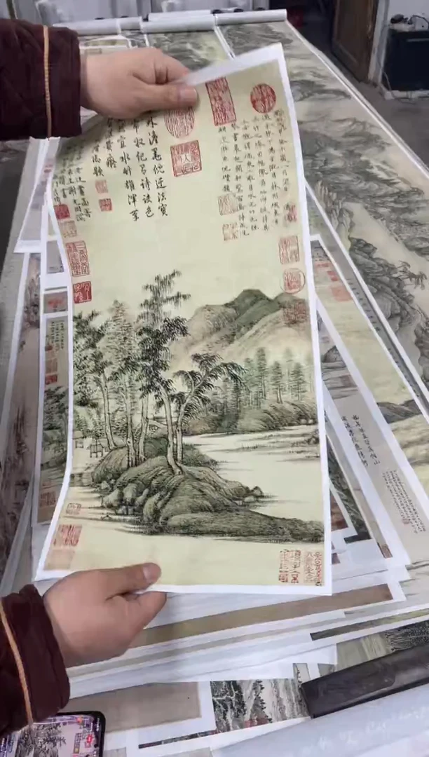 倪瓒  水竹居  微喷复刻