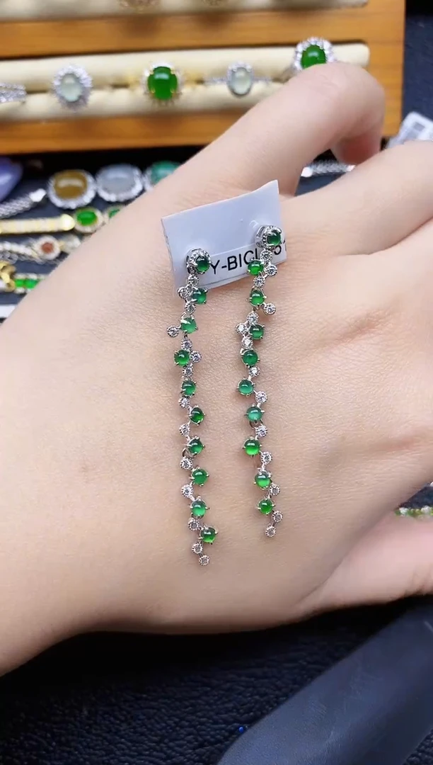 银S925镶嵌戒指翡翠1