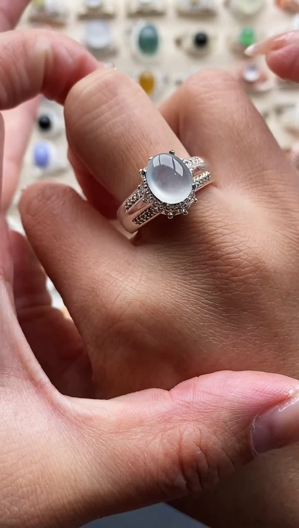 未镶嵌戒指翡翠天然缅甸翡翠333  5+2