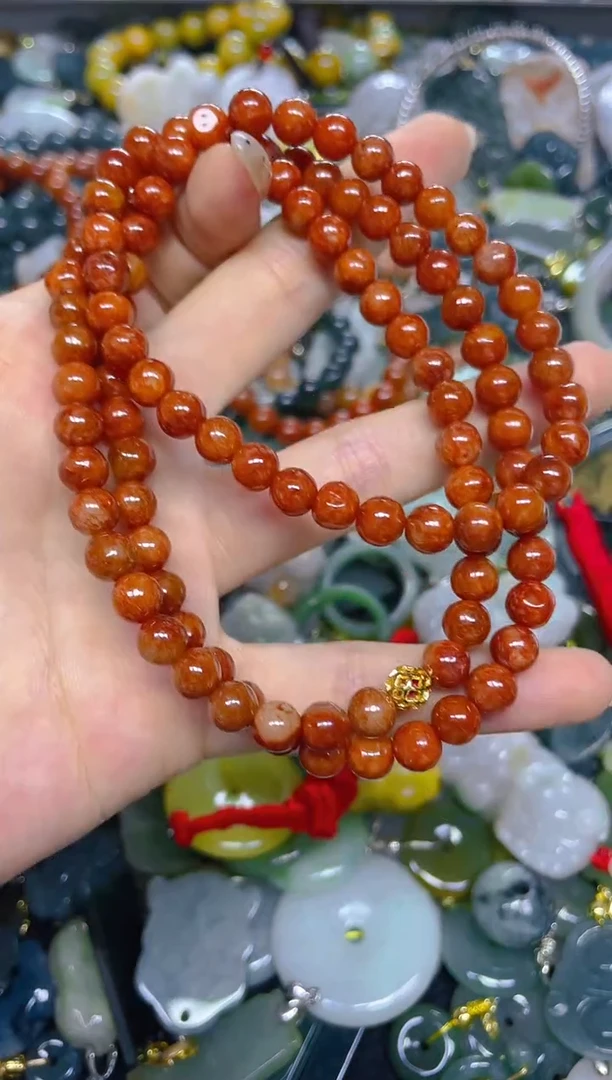 颈饰未镶嵌翡翠6MM/ T /翡翠A货，一件也是批发价