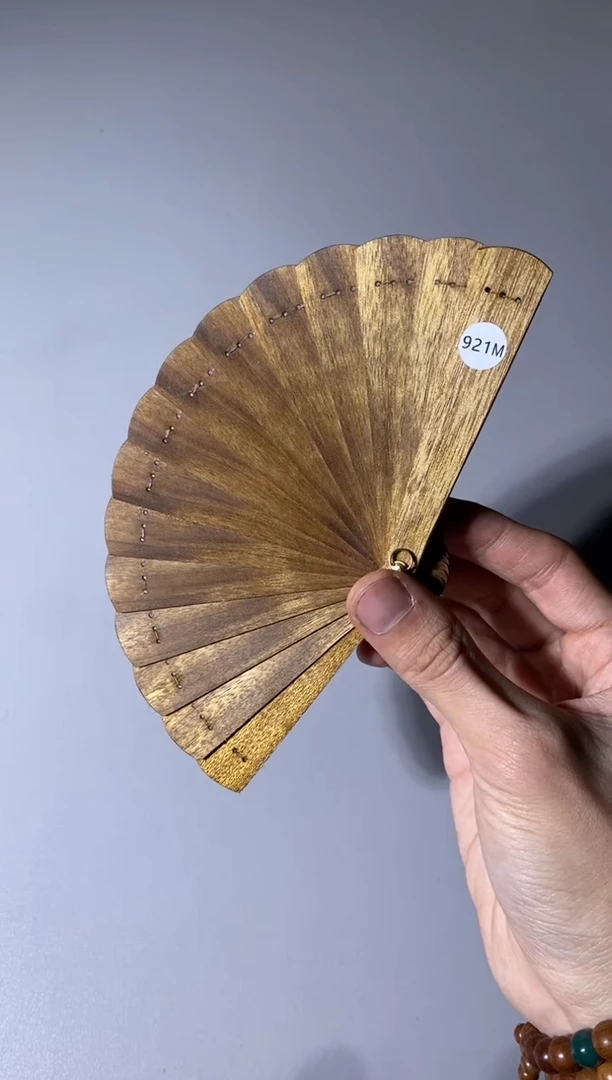 【闪购商品】金丝楠921号10cm金丝楠木小叶桢楠掌中扇
