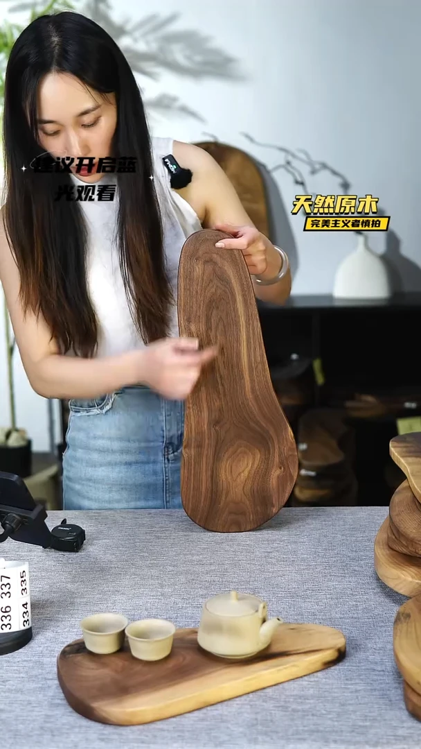 木北美黑胡桃原木.干裂疤结不属于商品质量问题完美主义者慎拍