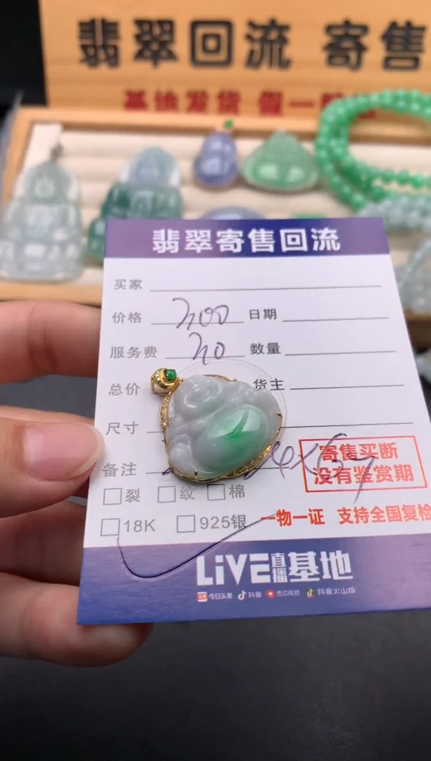 颈饰18K金镶嵌翡翠10145778