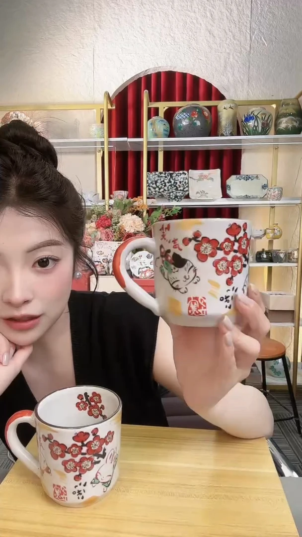 盘夕立窑马克杯-猫咪