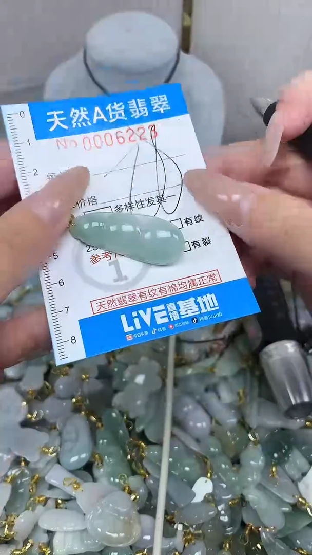 翡翠未镶嵌颈饰净货挂件-6223
